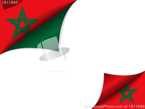 Image of Morocco Country Flag Turning Page