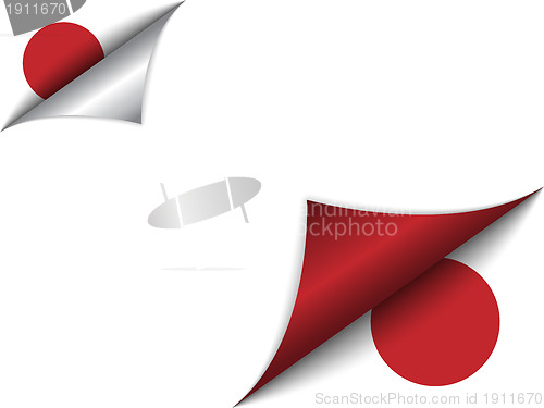Image of Japan Country Flag Turning Page