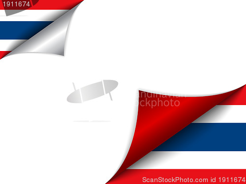 Image of Thailand Country Flag Turning Page