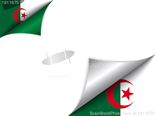 Image of Algeria Country Flag Turning Page