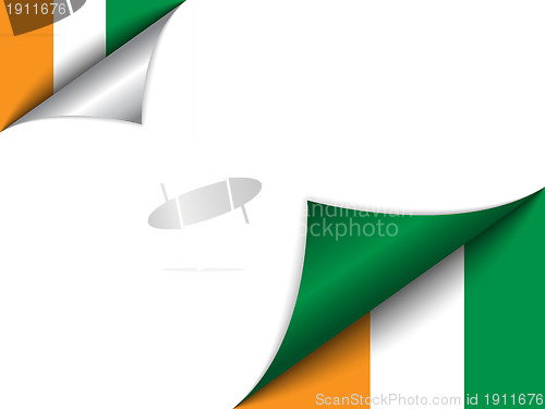 Image of Ireland Country Flag Turning Page