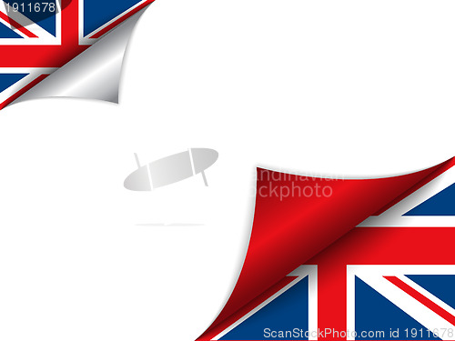 Image of United Kingdom Country Flag Turning Page