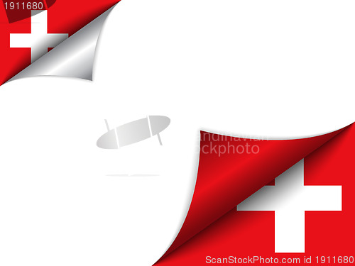 Image of Switzerland Country Flag Turning Page