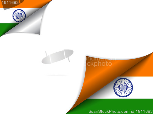 Image of India Country Flag Turning Page