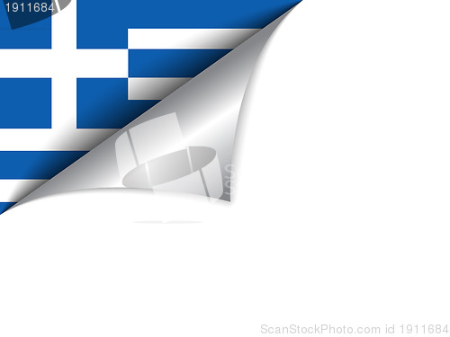 Image of Greece Country Flag Turning Page