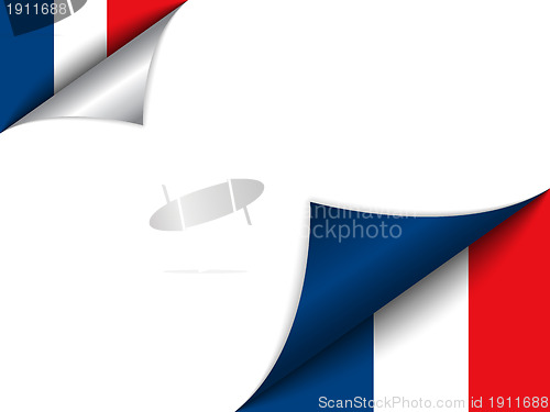 Image of France Country Flag Turning Page