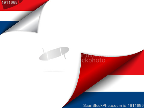 Image of Netherlands Country Flag Turning Page