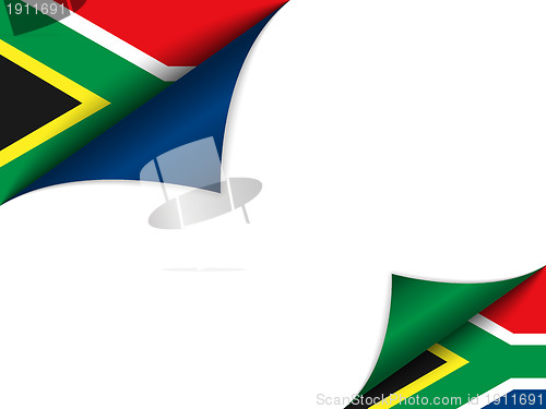 Image of South Africa Country Flag Turning Page