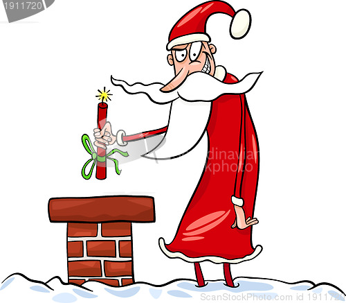 Image of santa claus cartoon christmas illustration