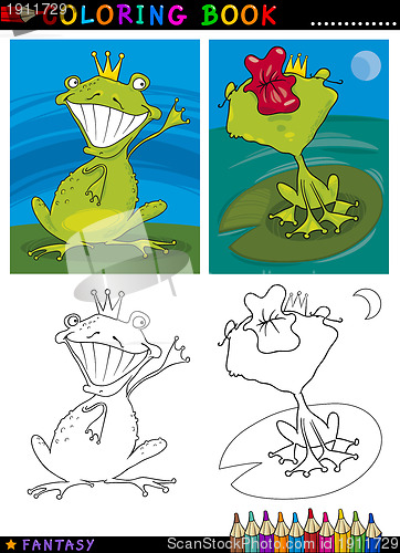 Image of Fantasy frog prince for coloring
