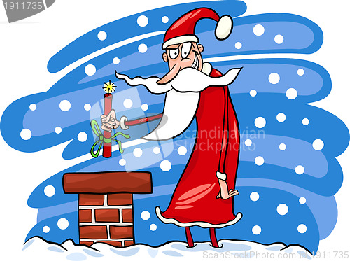 Image of santa claus cartoon christmas illustration