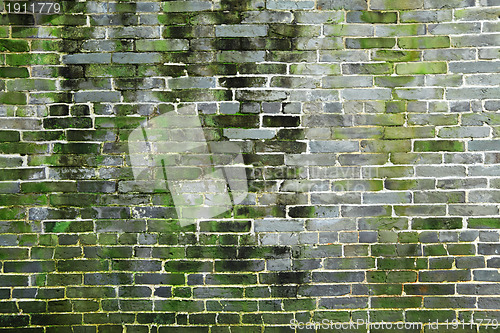 Image of chinese old bricks wall
