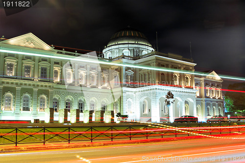 Image of Singapore at night with traffic