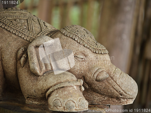 Image of stone elephant statue