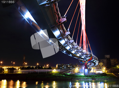 Image of bridge at night in Taiwan