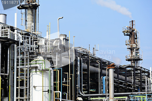 Image of Industrial landscape with factory chimney