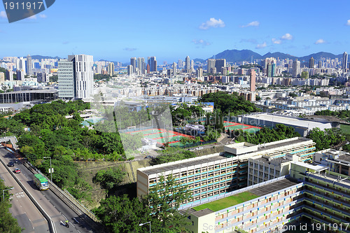 Image of downtown of Hong Kong city