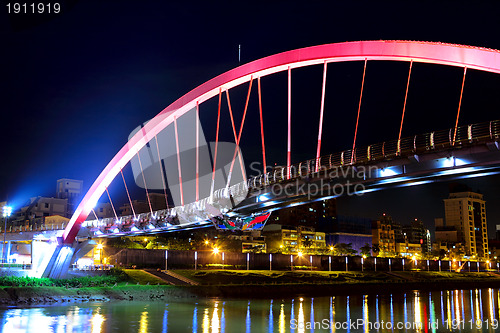 Image of bridge at night in Taiwan