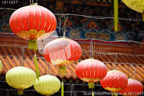 Image of lantern in chinese temple