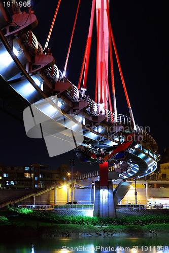 Image of bridge at night in Taiwan