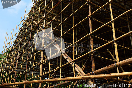 Image of bamboo scaffolding