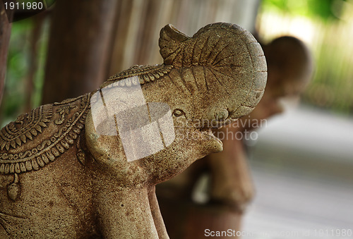 Image of stone elephant statue