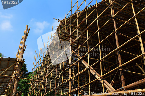 Image of bamboo scaffolding