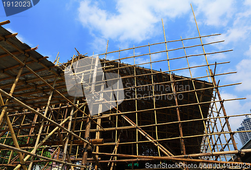 Image of bamboo scaffolding