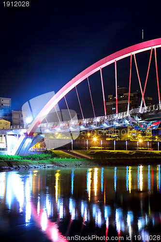 Image of bridge at night in Taiwan