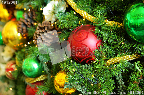 Image of Christmas tree ornaments