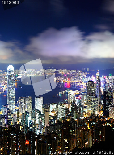 Image of Hong Kong downtown at night