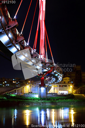 Image of bridge at night in Taiwan