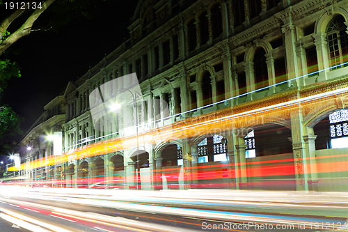 Image of Singapore at night with traffic road