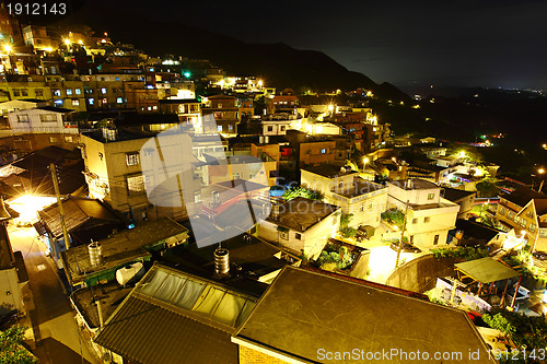 Image of jiu fen village at night, in Taiwan