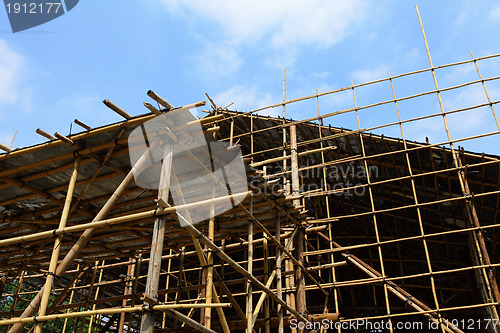 Image of bamboo scaffolding