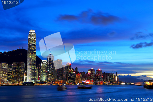 Image of Hong Kong cityscape at night