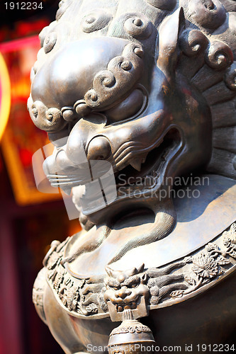 Image of chinese lion statue