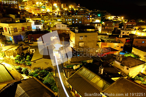 Image of chiu fen village at night, in Taiwan