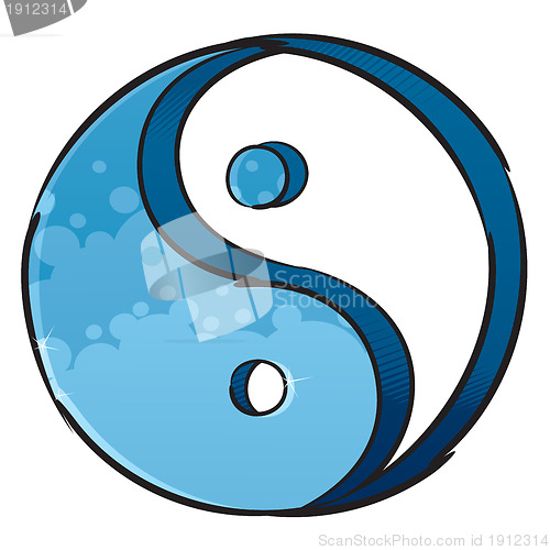 Image of Artistic yin-yang symbol