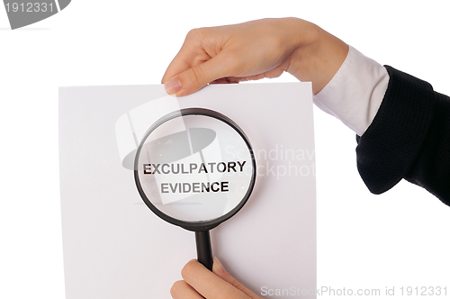 Image of exculpatory evidence