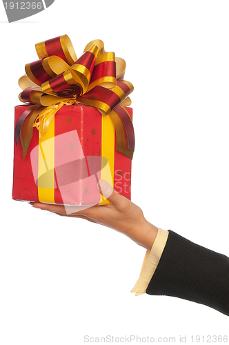 Image of gift with yellow bow