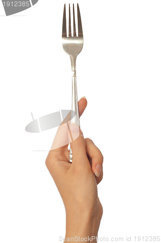 Image of fork in the hand