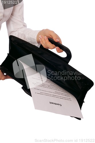 Image of Suitcase with contracts