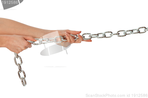 Image of a long heavy metal chain