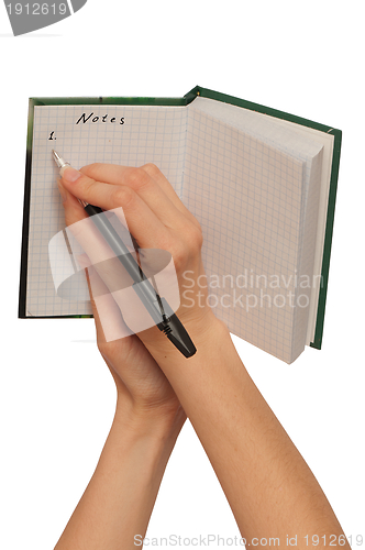 Image of notes in the notebook