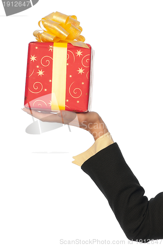 Image of gift with yellow bow