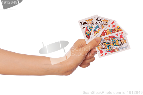 Image of cards in casino