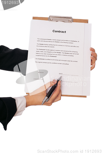 Image of Signing of a contract