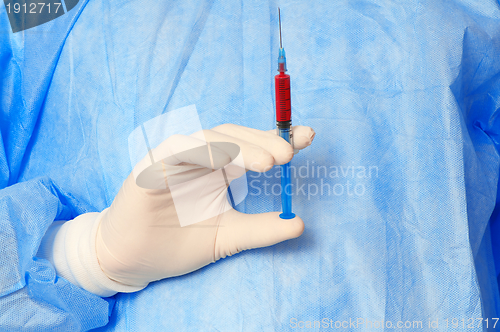 Image of drug with blood