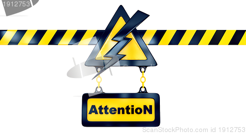 Image of attention warning sign